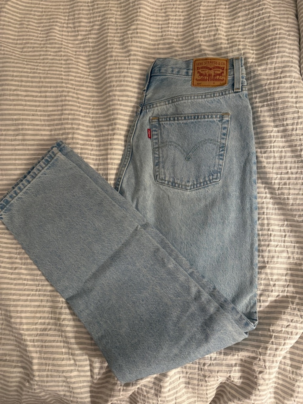 Levi's Light Blue High-Rise Straight Jeans